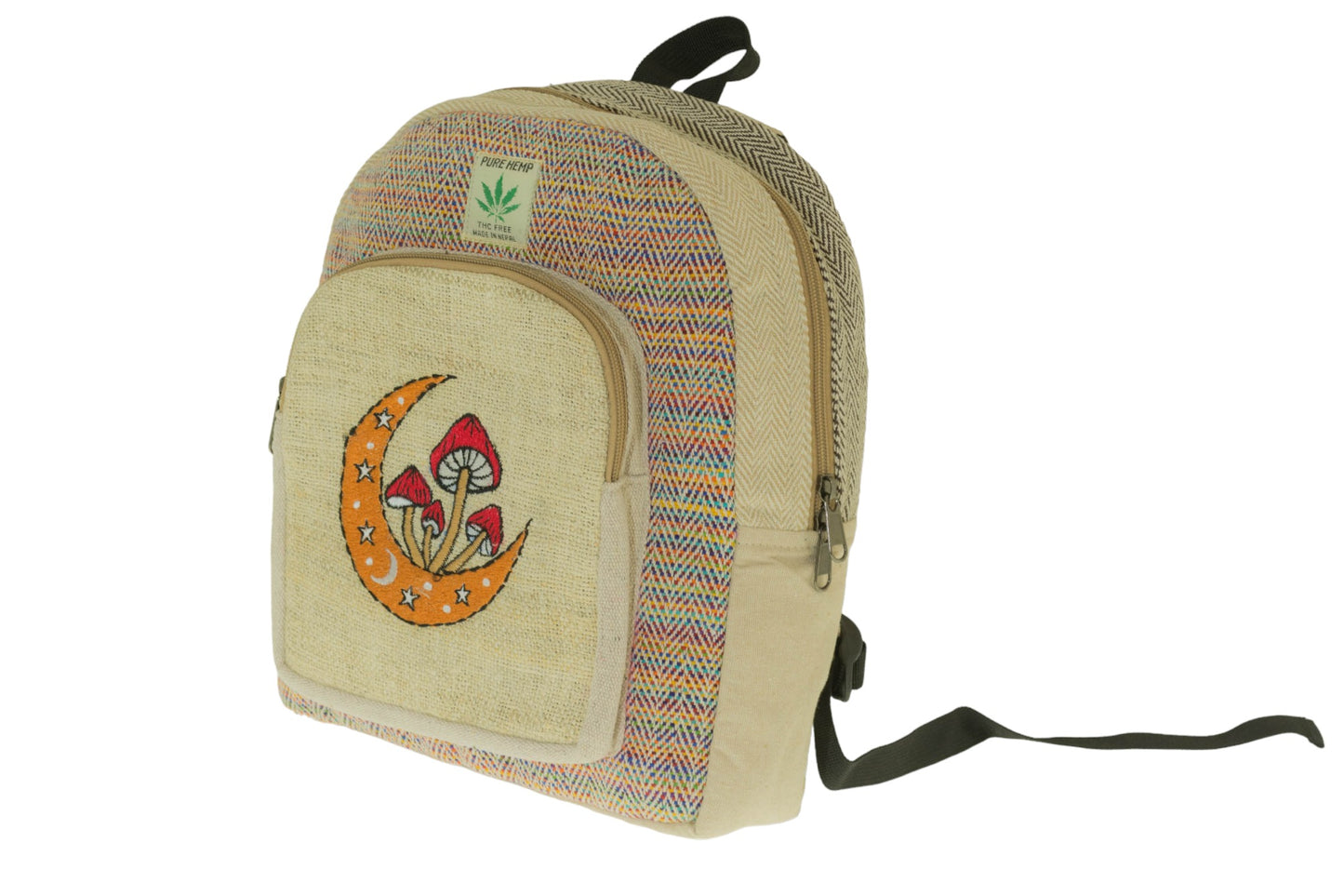 Hemp Cotton Moon mushroom world Backpack