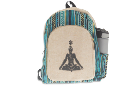 Hemp Cotton Backpack ( Large) Chakra